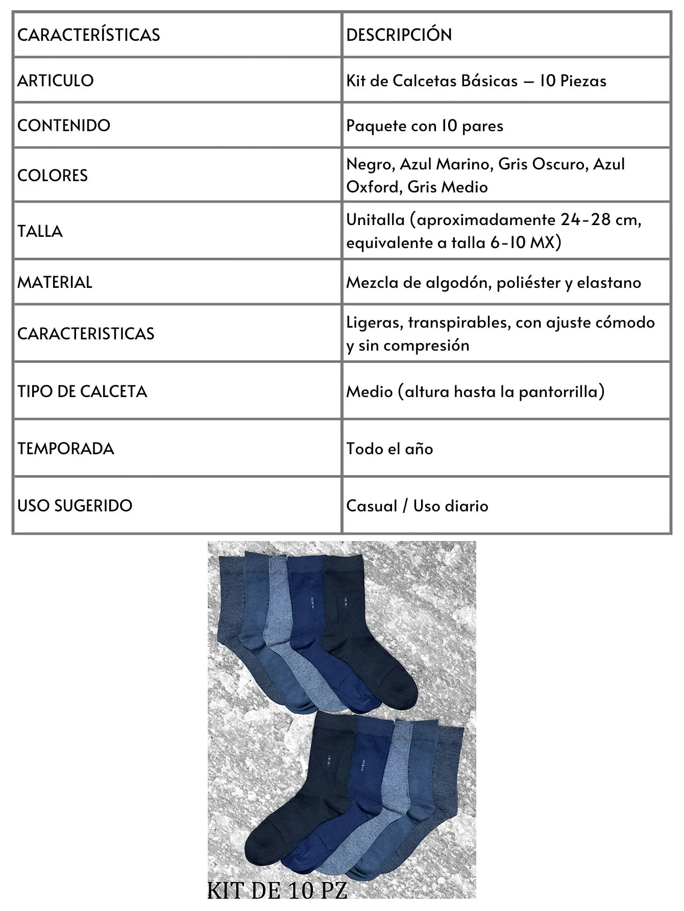 AF1011 KIT DE 10 2576
